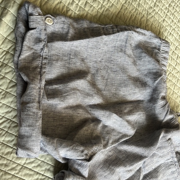 Pure Jill Woven Stripes Tunic Linen Gray Shorts - Picture 4 of 4